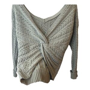 Jessica Simpson knit twist back sweater Sage Green Size Medium